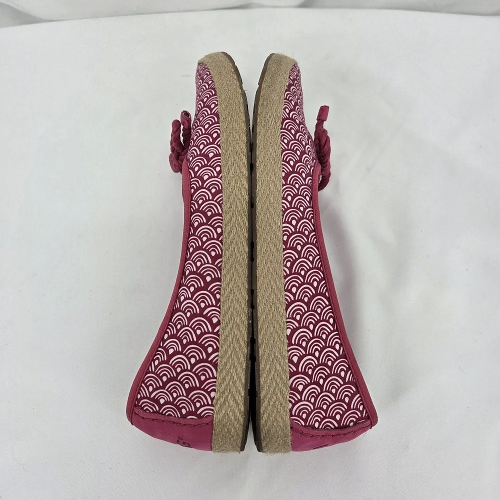 Ugg Australia Syleste Scallop Women's Pink Patterned Espadrilles Sz 8 - Picture 9 of 9